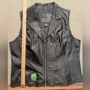 Dream Apparel leather biker vest, Women's- S/M, Black, Great condition (no size)